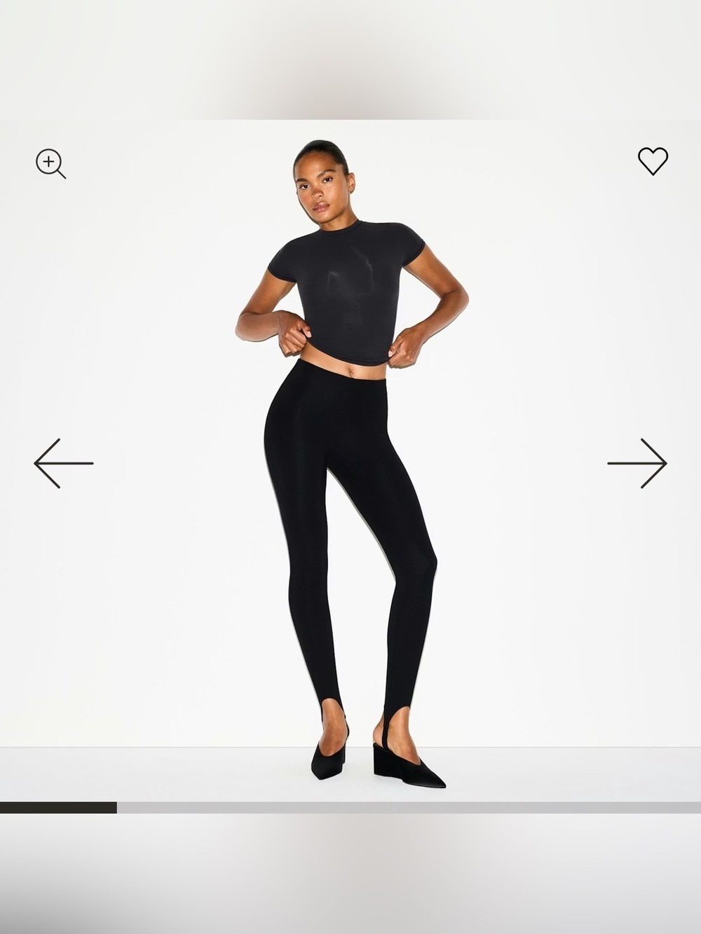 Skims The Essential Pants High Waist Stirrup Legging Black Obsidian size XXS